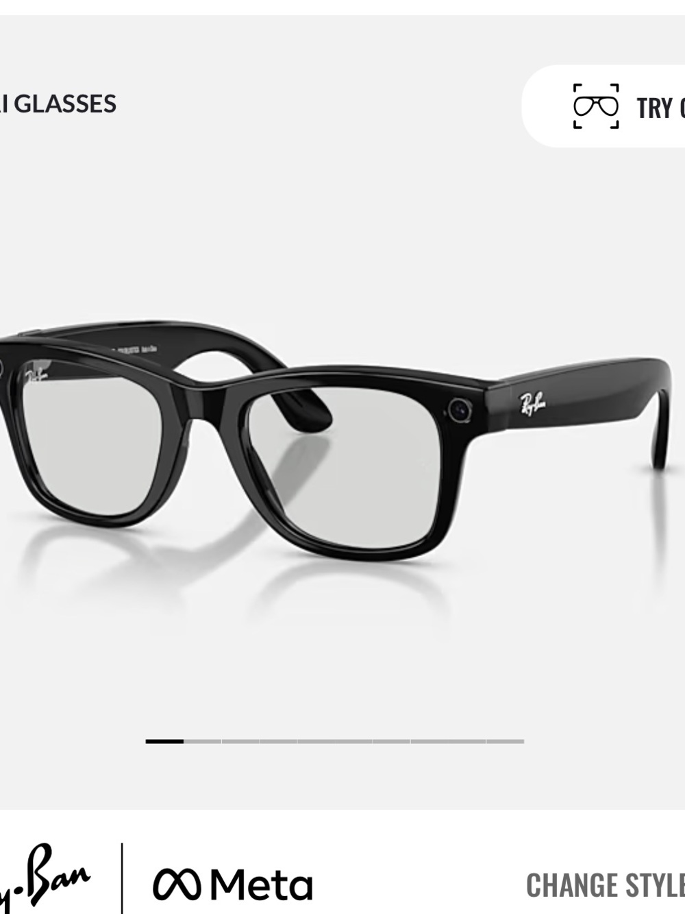 Meta Ray-Ban Black Wayfarer Sunglasses